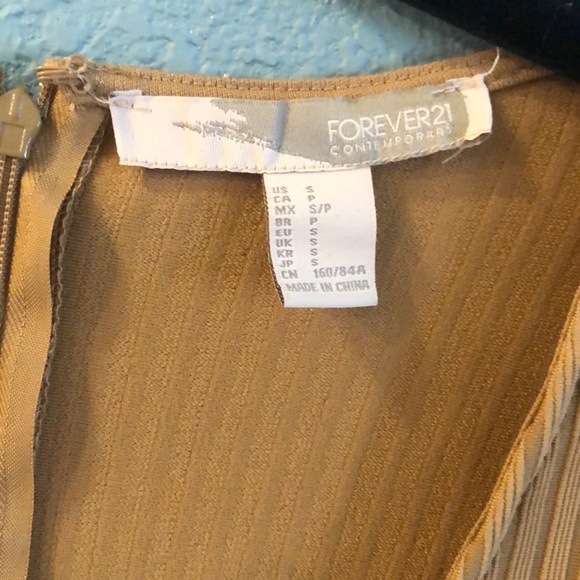 Nude Short Sleeve Tight Dress - Picture 4 of 4